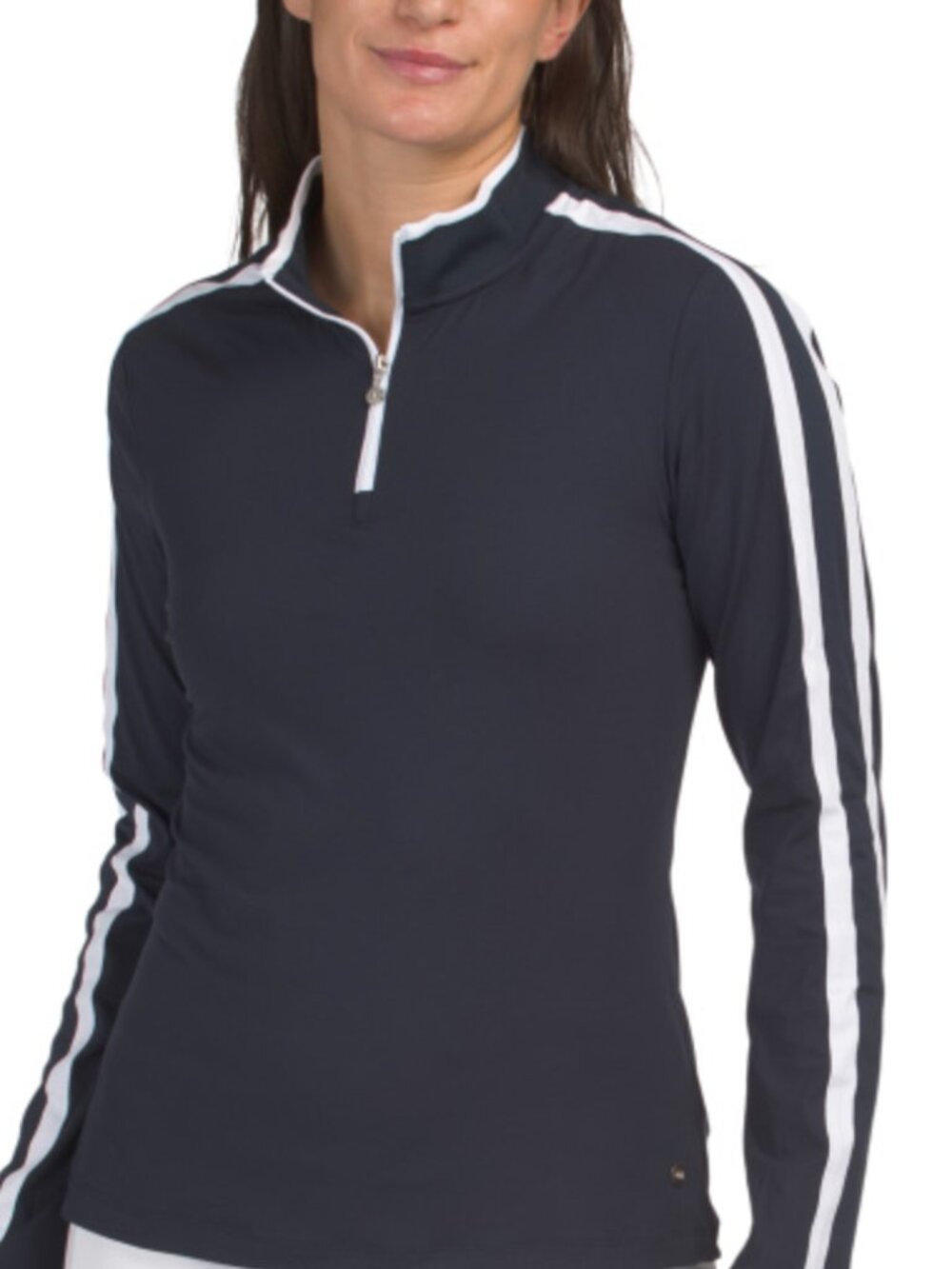 NWT NVO UPF 40+ Dottie Mock Neck Jacket Navy